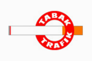 Logo Tabak Trafik: roter Ring mit einer Zigarette 