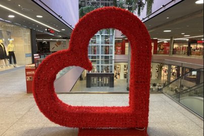 Valentinstag Fotospot rotes Herz