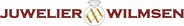Logo Juwelier Wilmsen in rot mit goldenem Ring