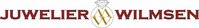 Logo Juwelier Wilmsen in rot mit goldenem Ring