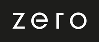 schwarzes Logo mit weißer Schrift Marke Zero