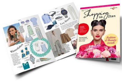 Stadion Center Magazin Shopping im 2. - aufgeschlagenes Magazin