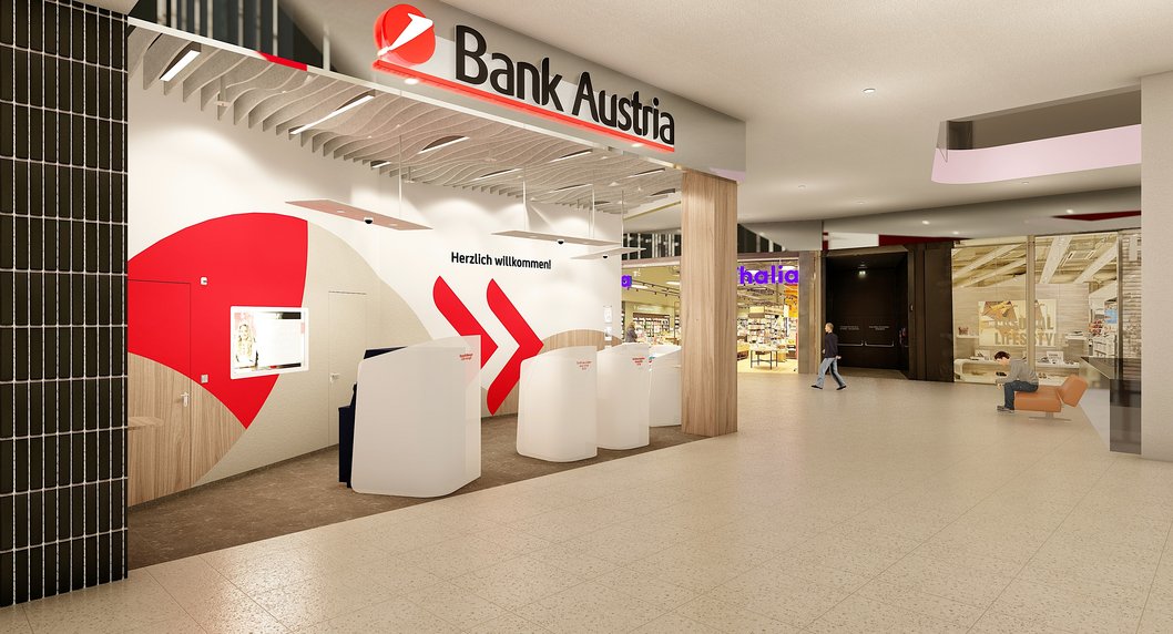 Bank Austria SB-Foyer Visualisierung