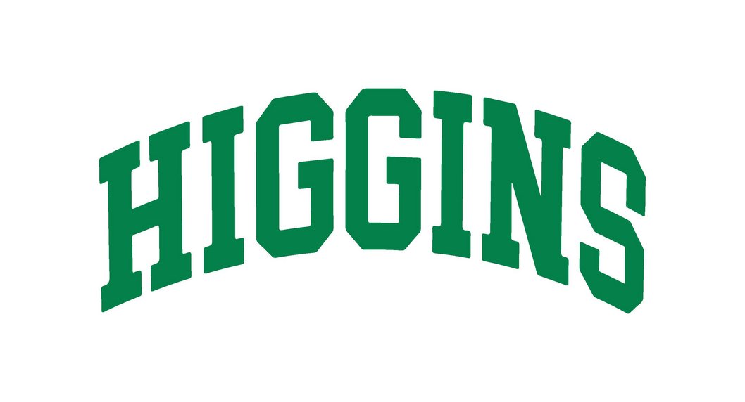 grünes Higgins Logo geschwungen