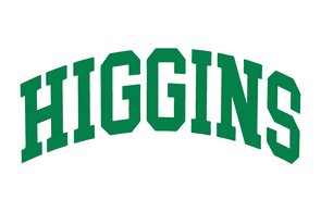 grünes Higgins Logo geschwungen
