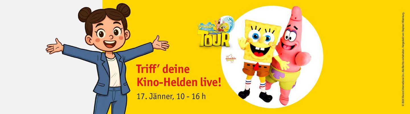 Sponge Bob Ankündigung für 17.1. im Stadion Center 