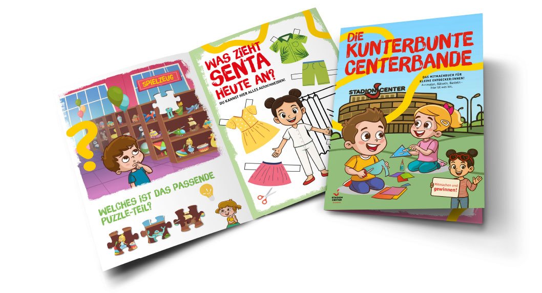 Stadion Center Kinderbuch Kunterbunte Centerbande aufgeschlagen