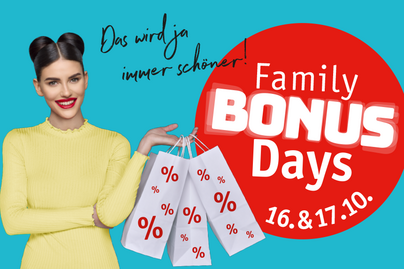 Family Bonus Days am 16. und 17.10. im Stadion Center 